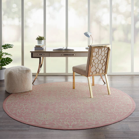 Nourison Jubilant Beige Round 80 X 80 Area Rug 805-141415 Image 3