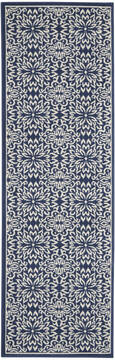 Nourison Jubilant Blue Runner 6 to 9 ft Polypropylene Carpet 141418