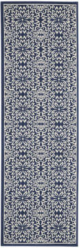 Nourison Jubilant Blue Runner 6 to 9 ft Polypropylene Carpet 141418