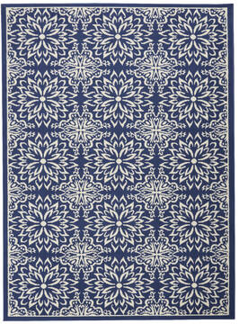 Nourison Jubilant Blue Rectangle 4x6 ft Polypropylene Carpet 141419
