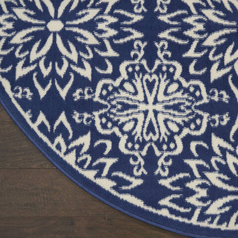 Nourison Jubilant Blue Round 53 X 53 Area Rug 805-141421 Image 1