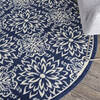 Nourison Jubilant Blue Round 53 X 53 Area Rug 805-141421 Thumb 4