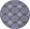 Nourison Jubilant Blue Round 53 X 53 Area Rug  805-141421 Thumb 0