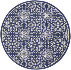 Nourison Jubilant Blue Round 5'3" X 5'3" Area Rug  805-141421