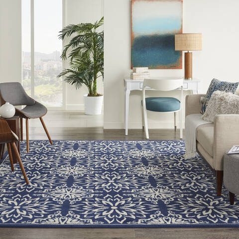 Nourison Jubilant Blue 710 X 910 Area Rug 805-141423 Image 3