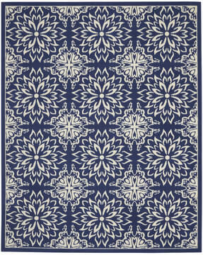 Nourison Jubilant Blue Rectangle 8x10 ft Polypropylene Carpet 141423
