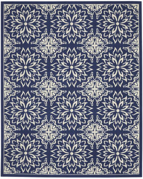 Nourison Jubilant Blue Rectangle 8x10 ft Polypropylene Carpet 141423