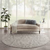 Nourison Jubilant Grey Round 80 X 80 Area Rug  805-141430 Thumb 3