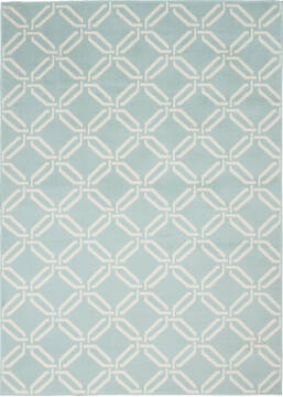 Nourison Jubilant Blue Rectangle 6x9 ft Polypropylene Carpet 141447