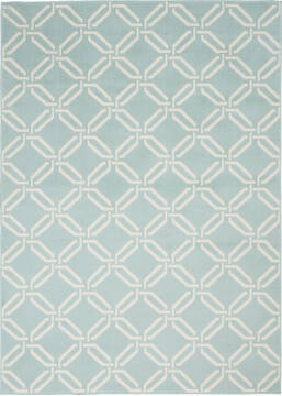 Nourison Jubilant Blue Rectangle 6x9 ft Polypropylene Carpet 141447