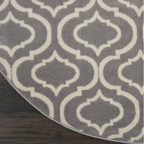 Nourison Jubilant Grey Round 80 X 80 Area Rug 805-141452 Image 1