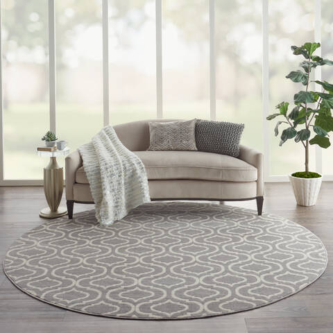 Nourison Jubilant Grey Round 80 X 80 Area Rug 805-141452 Image 3