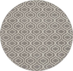 Nourison Jubilant Grey Round 7 to 8 ft Polypropylene Carpet 141452