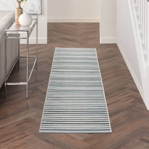 Nourison Key Largo Blue Runner 22 X 76 Area Rug 805-141473 Image 3