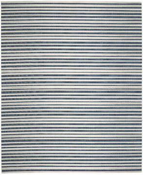 Nourison Key Largo Blue Rectangle 9x12 ft Polypropylene Carpet 141475