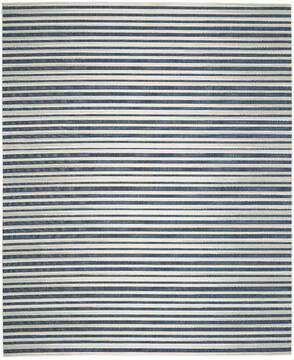 Nourison Key Largo Blue Rectangle 9x12 ft Polypropylene Carpet 141475