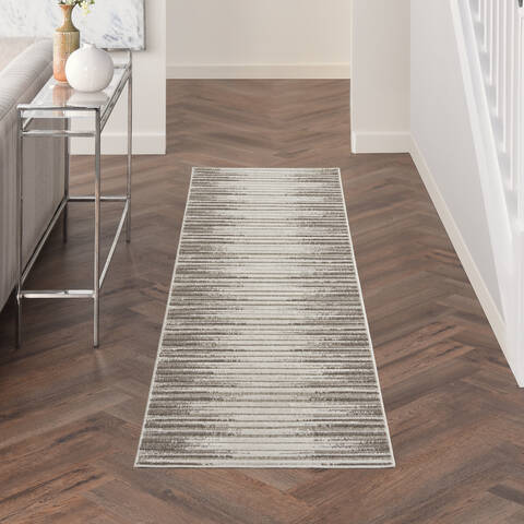 Nourison Key Largo Grey Runner 22 X 100 Area Rug 805-141481 Image 3
