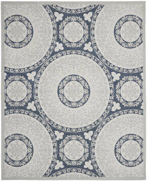 Nourison Key Largo Blue Rectangle 8x10 ft Polypropylene Carpet 141504