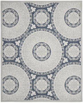 Nourison Key Largo Blue Rectangle 8x10 ft Polypropylene Carpet 141504