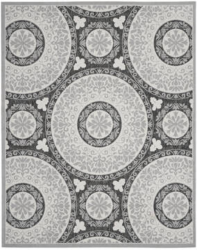 Nourison Key Largo Grey Rectangle 8x10 ft Polypropylene Carpet 141509