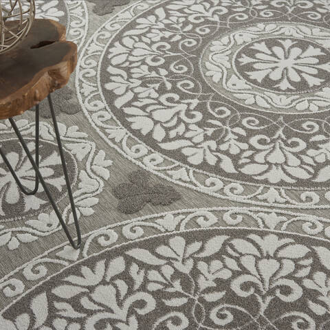 Nourison Key Largo Grey 810 X 1110 Area Rug 805-141514 Image 4