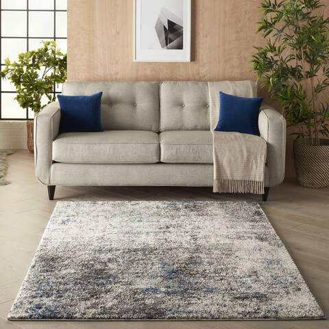 Nourison KI60 Ivory Shore Grey 53 X 73 Area Rug 805-141526 Image 3