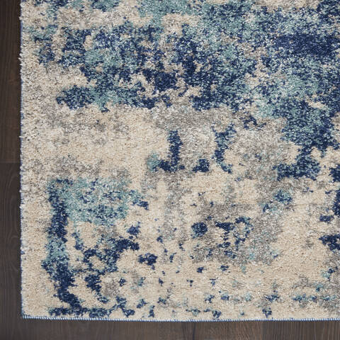 Nourison KI60 Ivory Shore Beige Runner 22 X 76 Area Rug 805-141529 Image 1