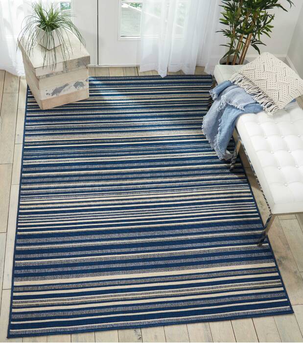 Nourison Lido Blue 53 X 75 Area Rug 805-141542 Image 3