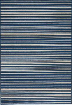 Nourison Lido Blue Rectangle 5x7 ft Polypropylene Carpet 141542
