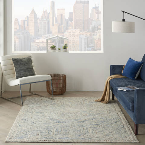 Nourison Linked Blue 39 X 59 Area Rug 805-141544 Image 3