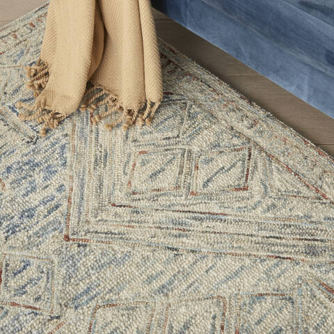 Nourison Linked Blue 39 X 59 Area Rug 805-141544 Image 4