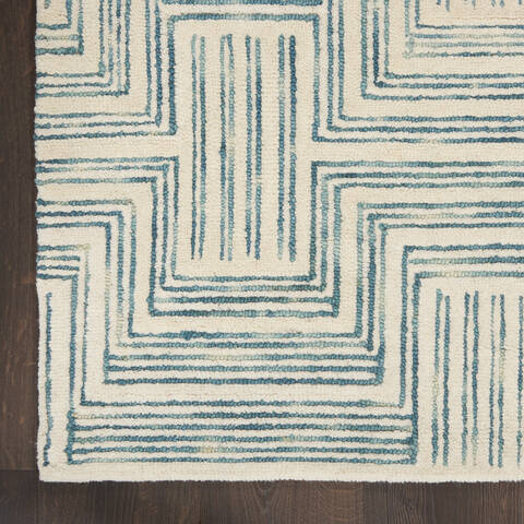 Nourison Linked Beige Runner 23 X 76 Area Rug 805-141559 Image 1