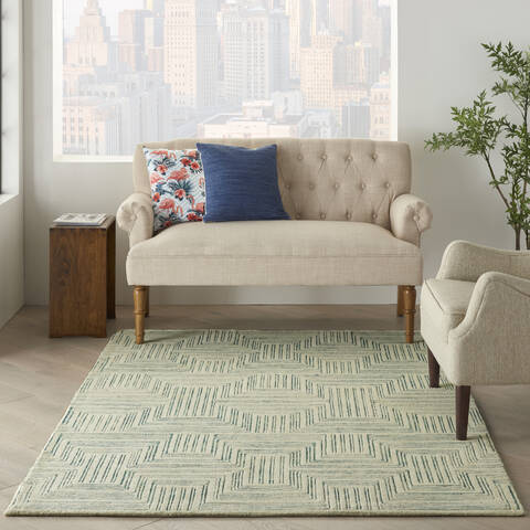 Nourison Linked Beige 39 X 59 Area Rug 805-141560 Image 3