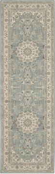Nourison Living Treasures Blue Runner 6 to 9 ft Wool Carpet 141565