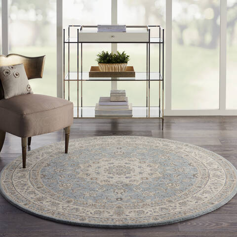 Nourison Living Treasures Blue Round 510 X 510 Area Rug 805-141567 Image 3