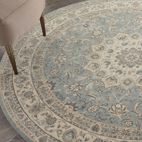 Nourison Living Treasures Blue Round 510 X 510 Area Rug 805-141567 Image 4