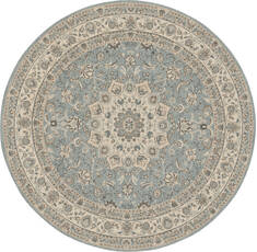 Nourison Living Treasures Blue Round 5'10" X 5'10" Area Rug  805-141567