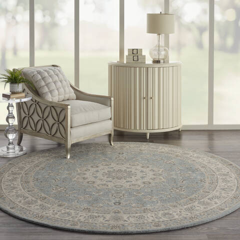 Nourison Living Treasures Blue Round 710 X 710 Area Rug 805-141569 Image 3