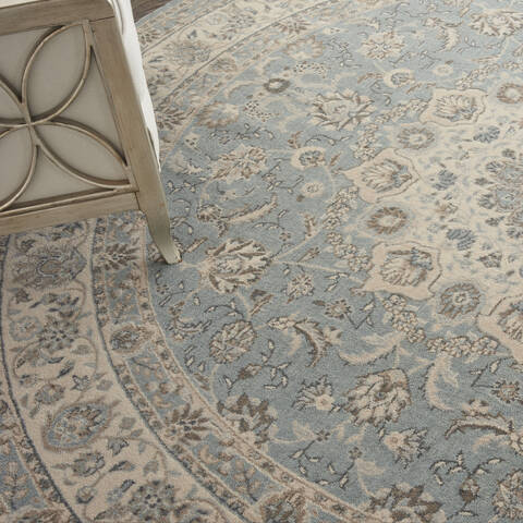 Nourison Living Treasures Blue Round 710 X 710 Area Rug 805-141569 Image 4