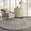 Nourison Living Treasures Blue Round 710 X 710 Area Rug 805-141569 Thumb 3