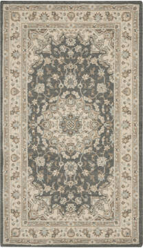 Nourison Living Treasures Grey Rectangle 2x4 ft Wool Carpet 141571