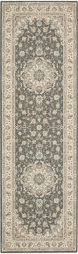Nourison Living Treasures Grey Runner 6 to 9 ft Wool Carpet 141572