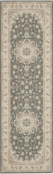 Nourison Living Treasures Grey Runner 6 to 9 ft Wool Carpet 141572
