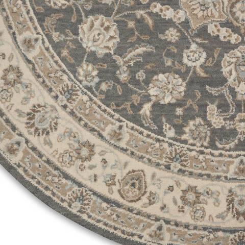 Nourison Living Treasures Grey Round 510 X 510 Area Rug 805-141574 Image 5