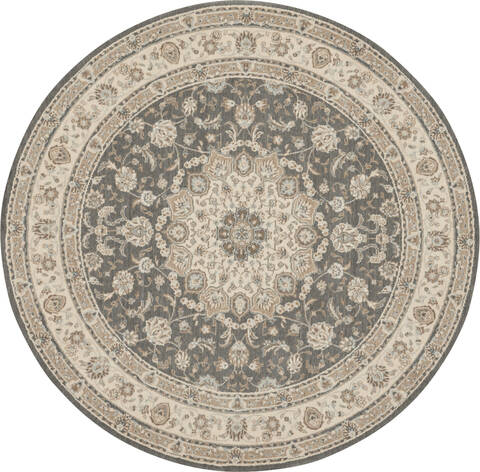 Nourison Living Treasures Grey Round 510 X 510 Area Rug 805-141574 Image 0