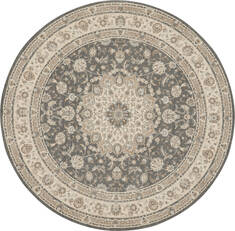 Nourison Living Treasures Grey Round 5'10" X 5'10" Area Rug  805-141574