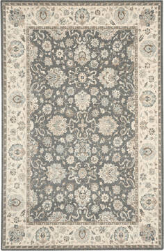 Nourison Living Treasures Grey Rectangle 4x6 ft Wool Carpet 141580