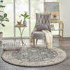 Nourison Living Treasures Grey Round 510 X 510 Area Rug 805-141581 Thumb 5