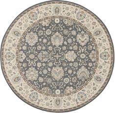 Nourison Living Treasures Grey Round 7 to 8 ft Wool Carpet 141583