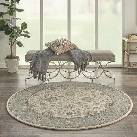 Nourison Living Treasures Beige Round 510 X 510 Area Rug 805-141588 Image 3